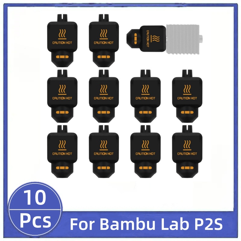 3D Printing Bambu - 10 шт. черных силиконовых чехлов для