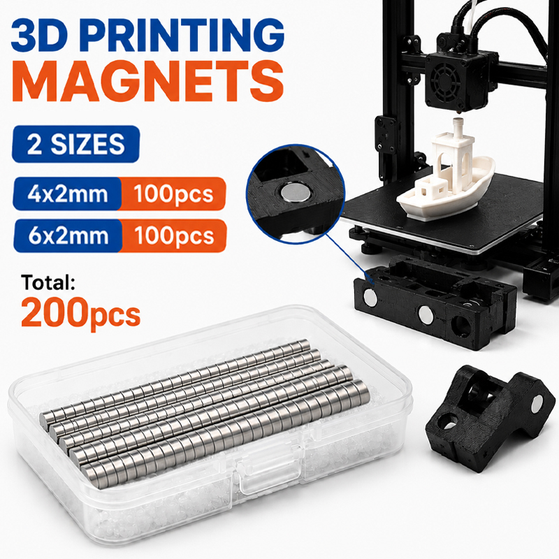 3D Printing Bambu - Набор магнитов для 3D-печати (200 шт./коробка)