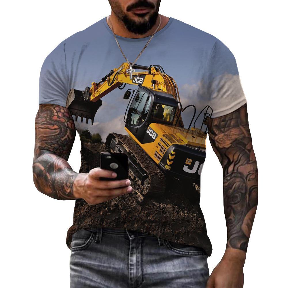 Футболка мужская с 3D-принтом, – обзор и цена 3D Printing Excavator