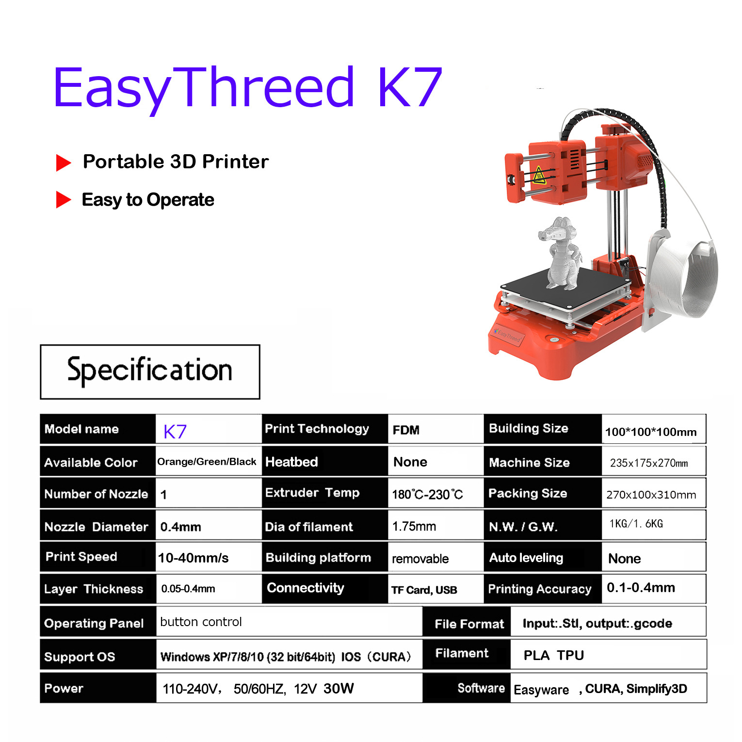 Портативный мини-3D-принтер Ea – обзор и цена 3D Printing Nerd