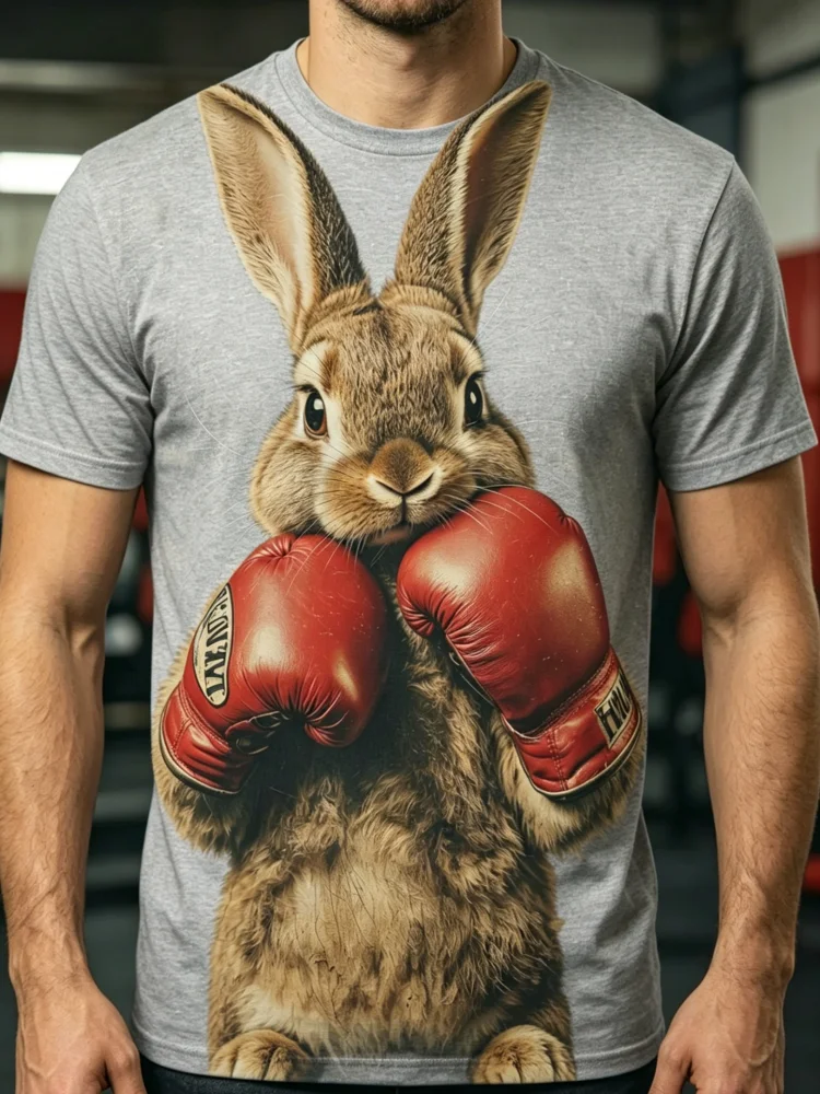 Мужская футболка с 3D-принтом  – обзор и цена 3D Printing Rabbit