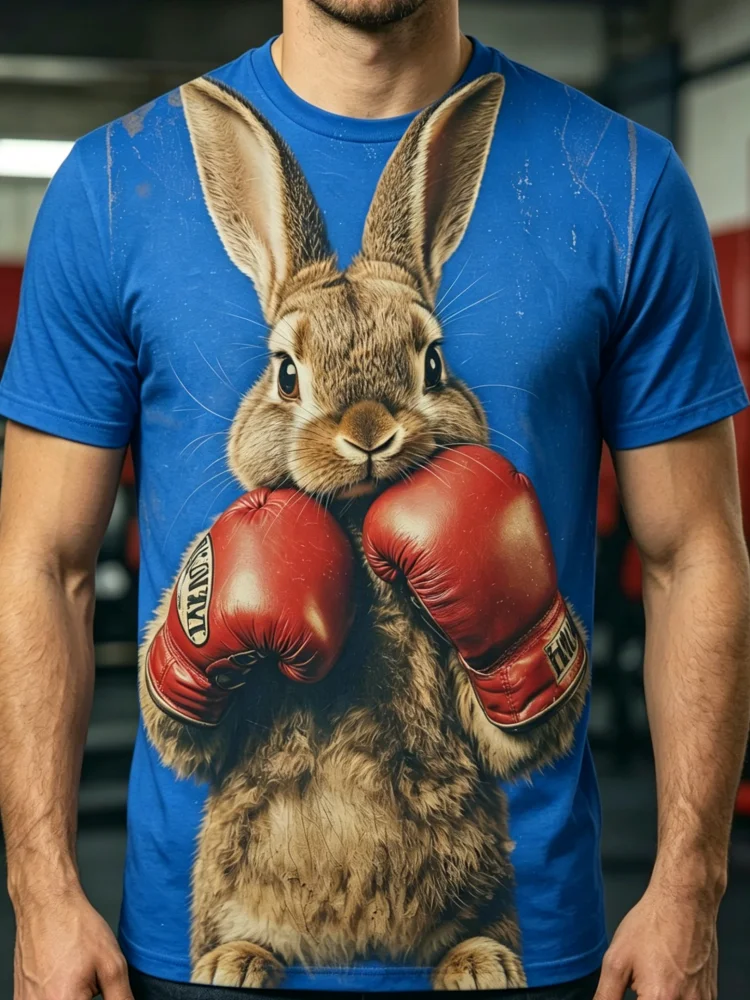 Мужская футболка с 3D-принтом  – обзор и цена 3D Printing Rabbit