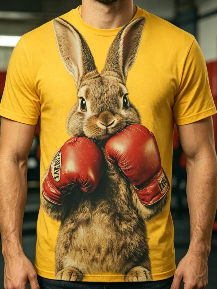 Мужская футболка с 3D-принтом  – обзор и цена 3D Printing Rabbit